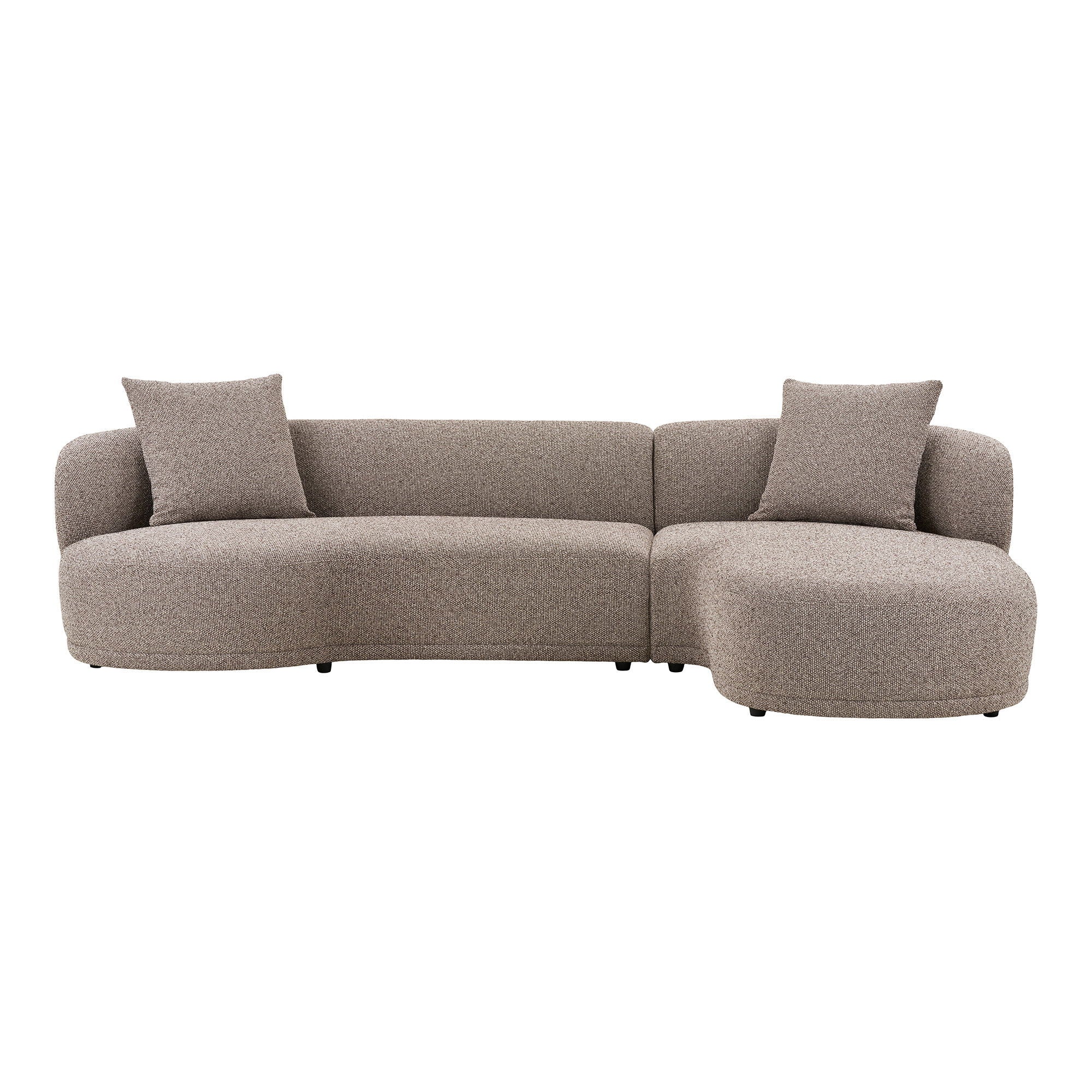 Kingston – Ecksofa mit 2 Kissen, rechtsseitig, 90/175 × 294 × 69 cm
